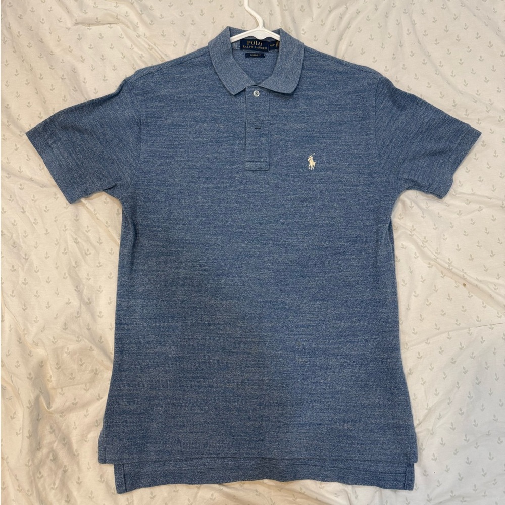 Polo Ralph Lauren Men's Heathered Blue Polo Shirt